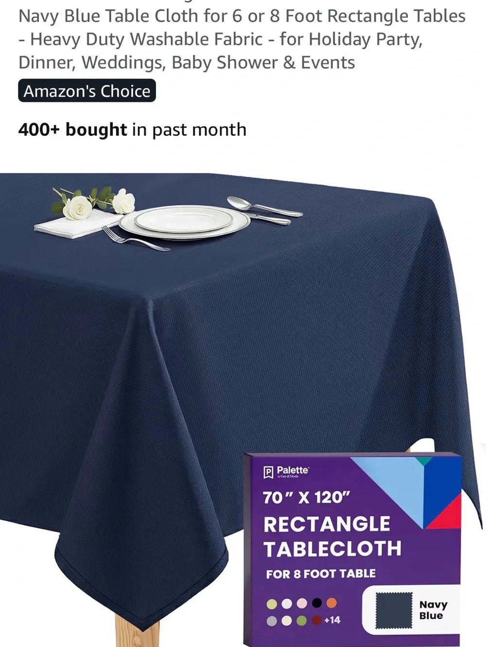 70” x 120” heavy duty polyester tablecloth - royal blue - never taken out of bag